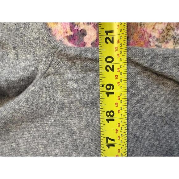 Halogen Wool Cashmere Blend Gray Long Sleeve Tunic Top Size L - Picture 4 of 5